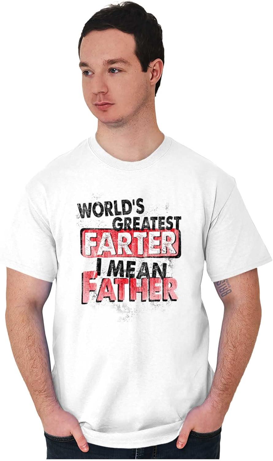 imageFunny Worlds Greatest Father Farter Mens Graphic T Shirt TeesWhite