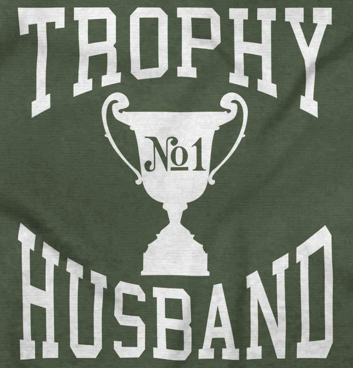 imageTrophy Husband No 1 Hubby Award Mens Graphic T Shirt TeesMilitary Green