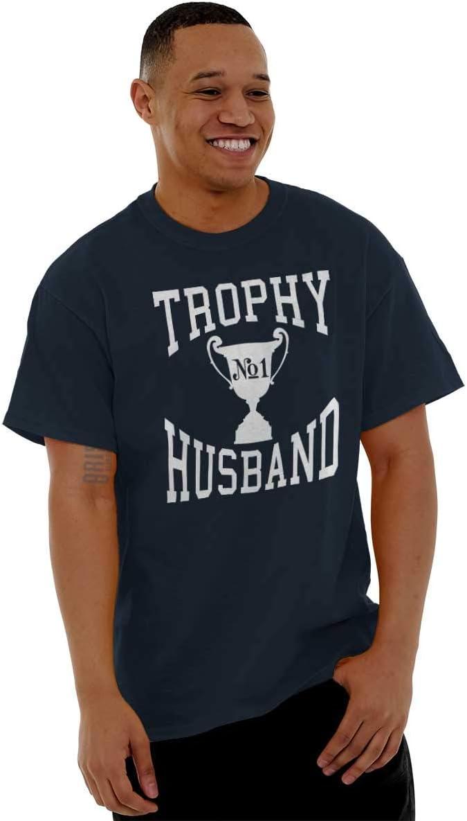 imageTrophy Husband No 1 Hubby Award Mens Graphic T Shirt TeesNavy