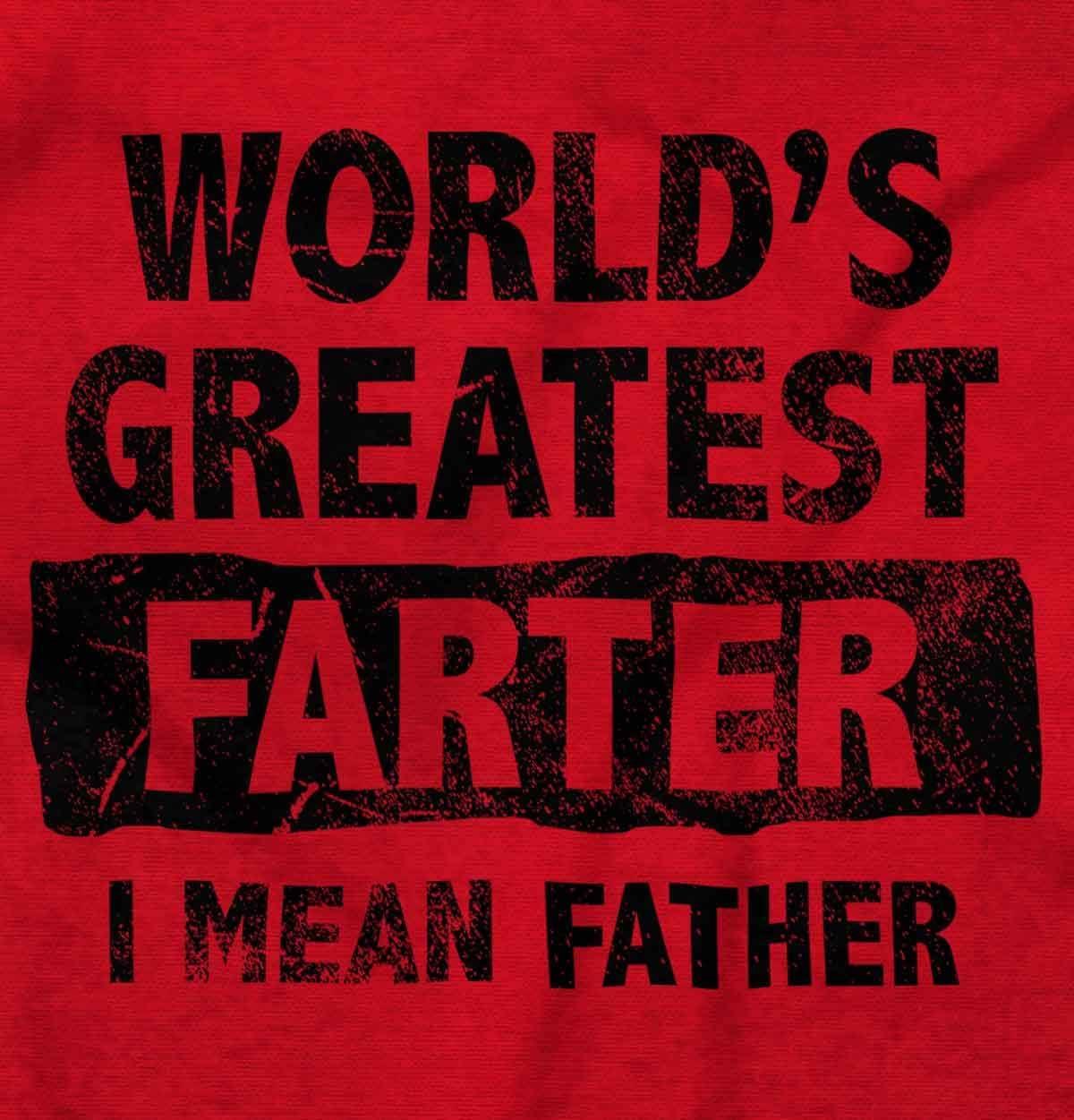 imageWorlds Greatest Farter Funny Fathers Mens Graphic T Shirt TeesRed