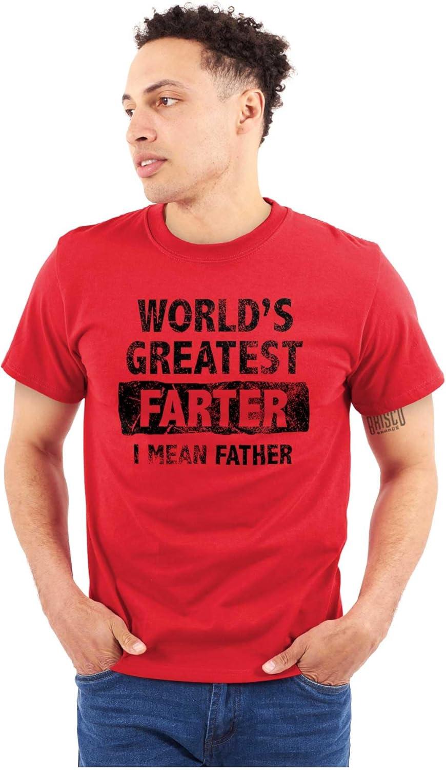 imageWorlds Greatest Farter Funny Fathers Mens Graphic T Shirt TeesRed