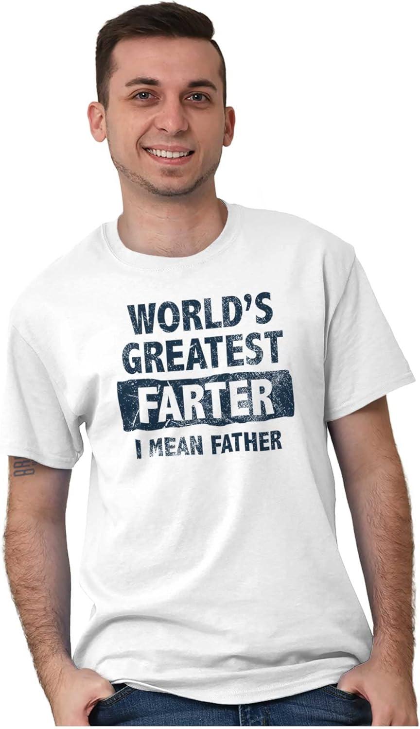 imageWorlds Greatest Farter Funny Fathers Mens Graphic T Shirt TeesWhite