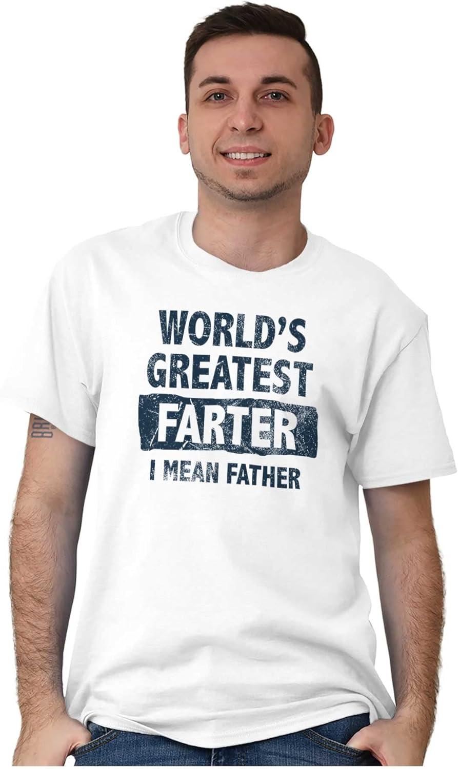 imageWorlds Greatest Farter Funny Fathers Mens Graphic T Shirt TeesWhite