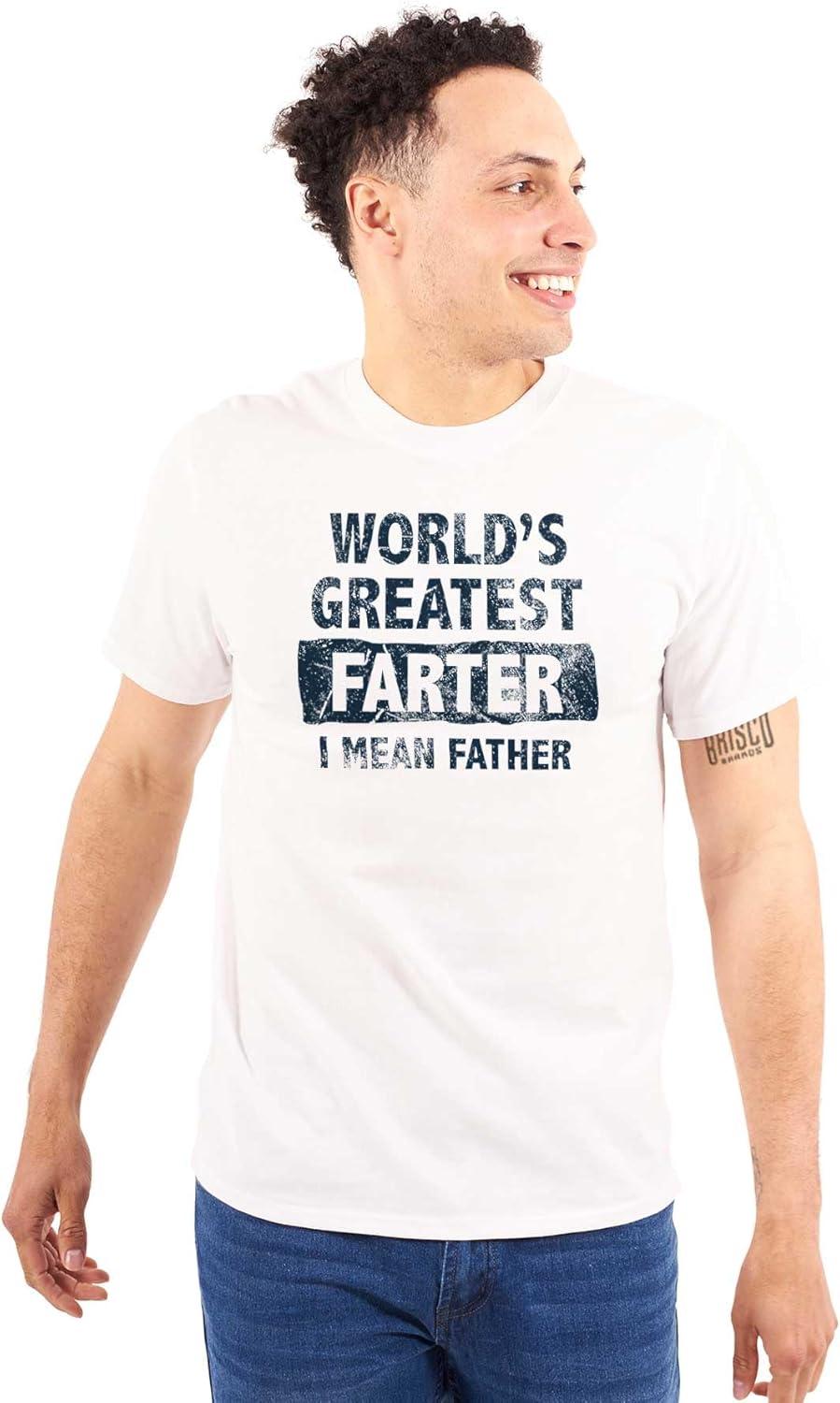 imageWorlds Greatest Farter Funny Fathers Mens Graphic T Shirt TeesWhite