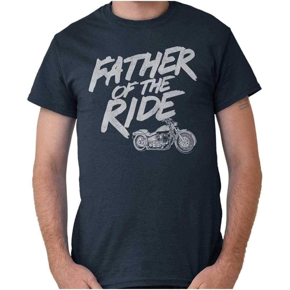 imageBiker Dad Father of Ride Motorcycle Mens Graphic T Shirt TeesNavy