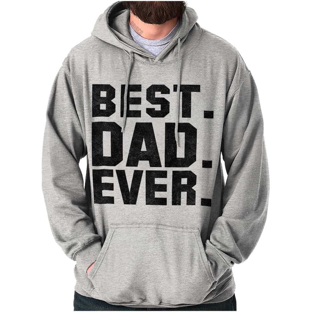 imageBrisco Brands Best Dad Ever Worlds Coolest Father Hoodie Hooded Sweatshirt MenSport Grey