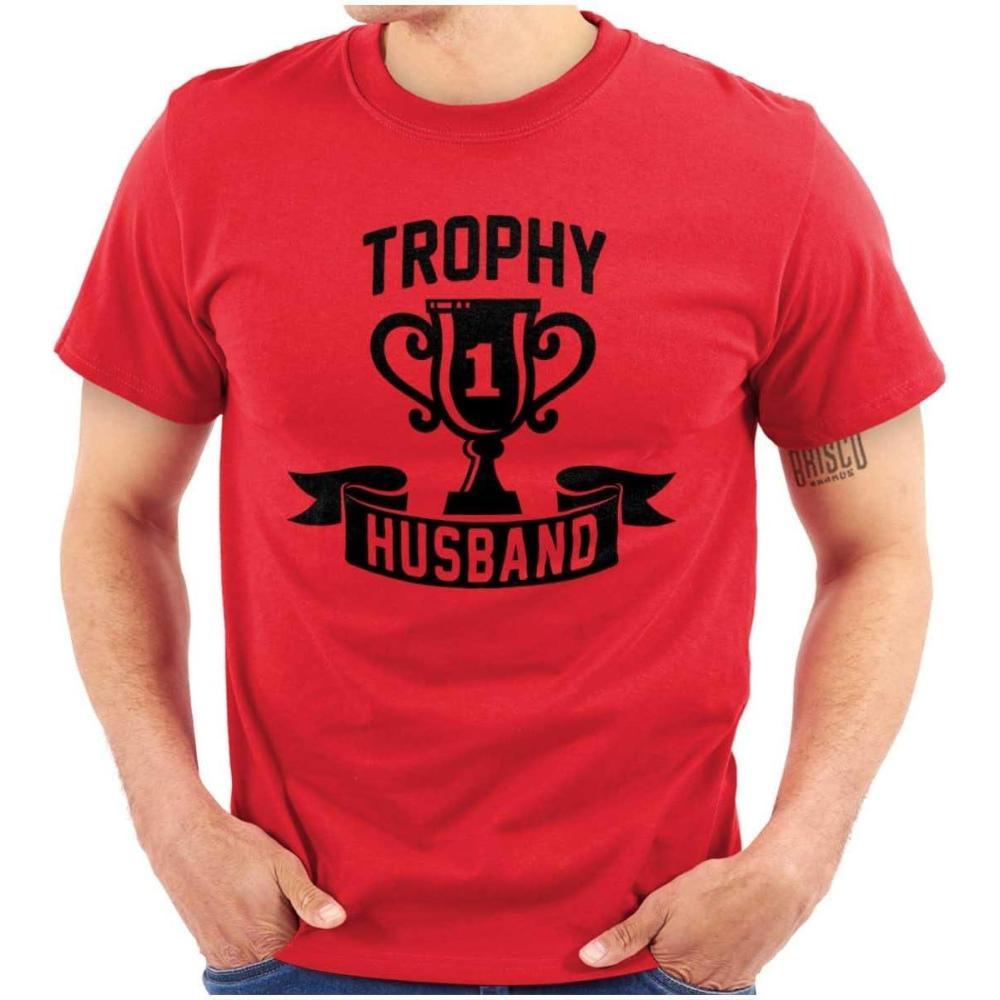 imageBrisco Brands Cool Trophy Husband Number 1 Hubby Mens Graphic T Shirt TeesRed