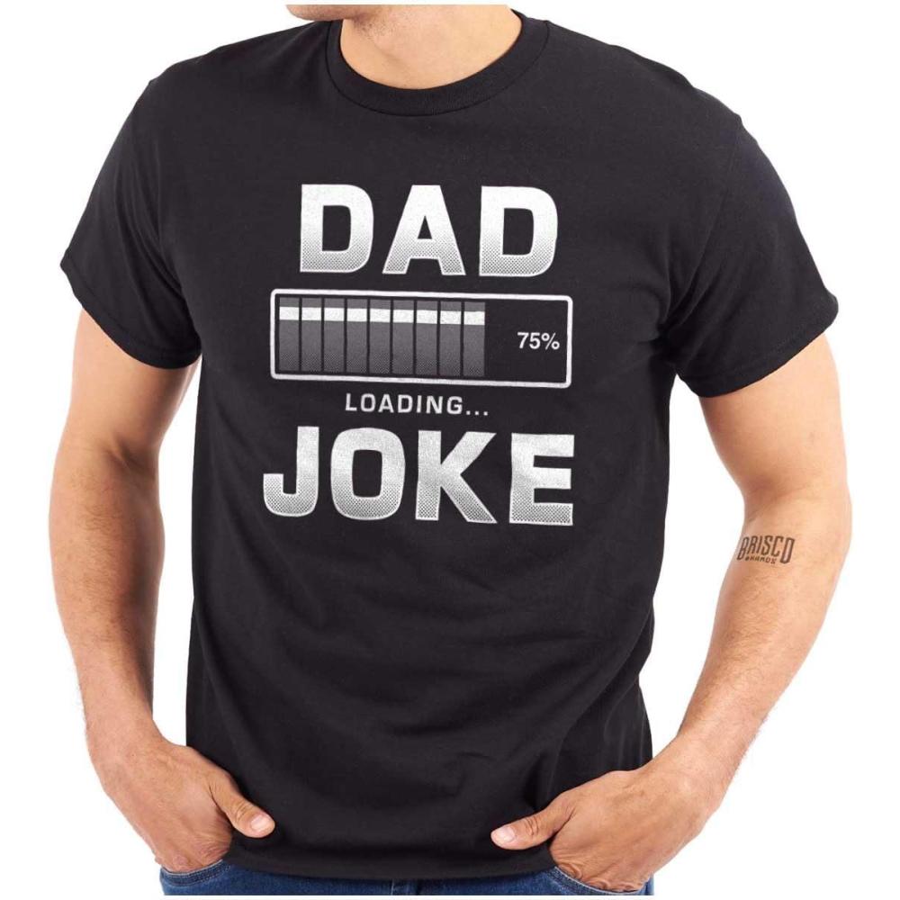 imageBrisco Brands Dad Joke Loading Corny Father Humor Mens Graphic T Shirt TeesBlack