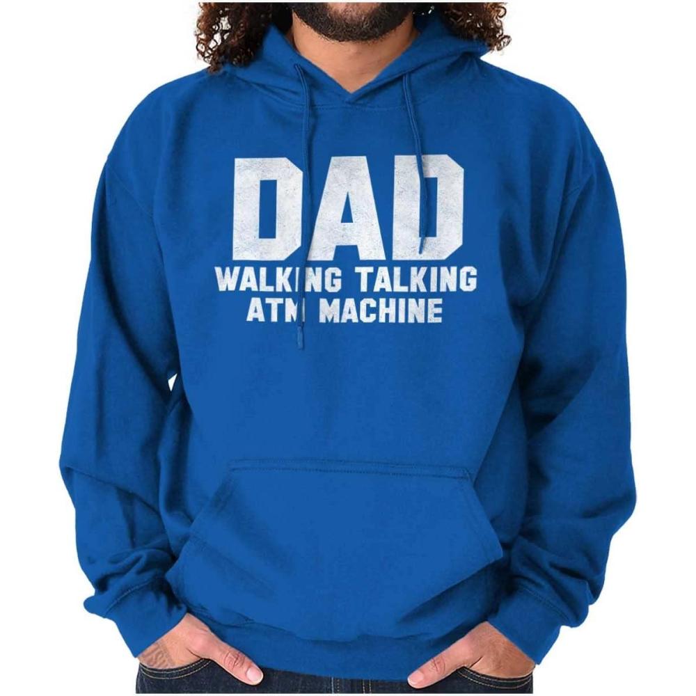 imageBrisco Brands Dad Walking Talking ATM Machine Funny Hoodie Hooded Sweatshirt MenRoyal