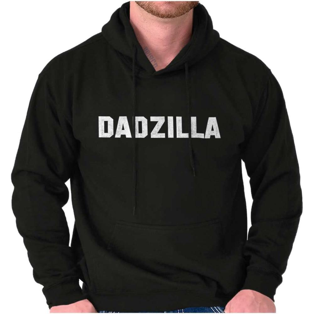 imageBrisco Brands Funny Dadzilla Hoodie Hooded Sweatshirt MenBlack