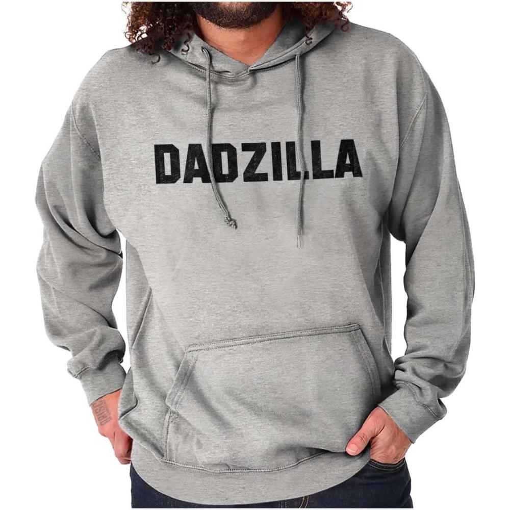 imageBrisco Brands Funny Dadzilla Hoodie Hooded Sweatshirt MenSport Grey