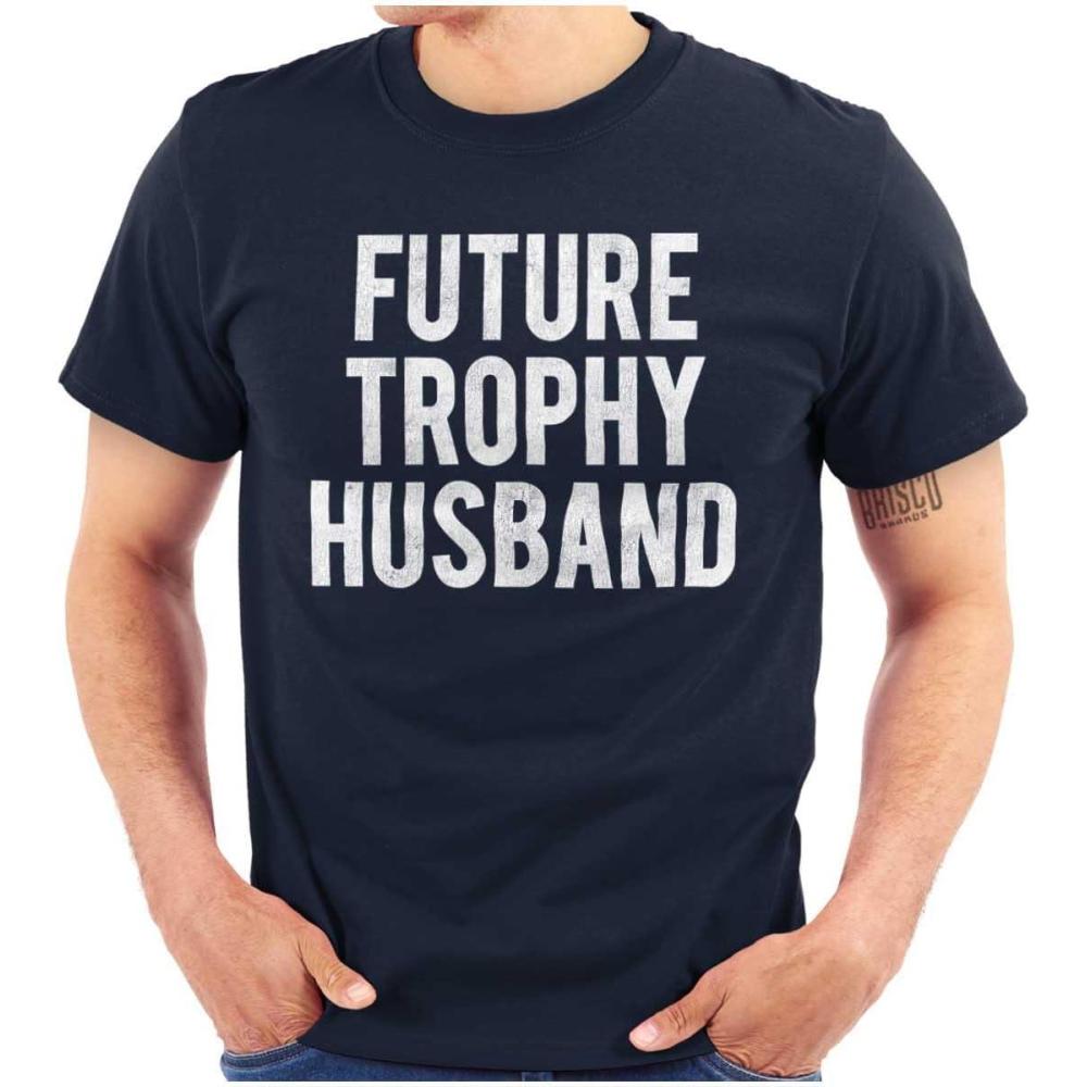 imageBrisco Brands Future Trophy Husband Engagement Mens Graphic T Shirt TeesNavy