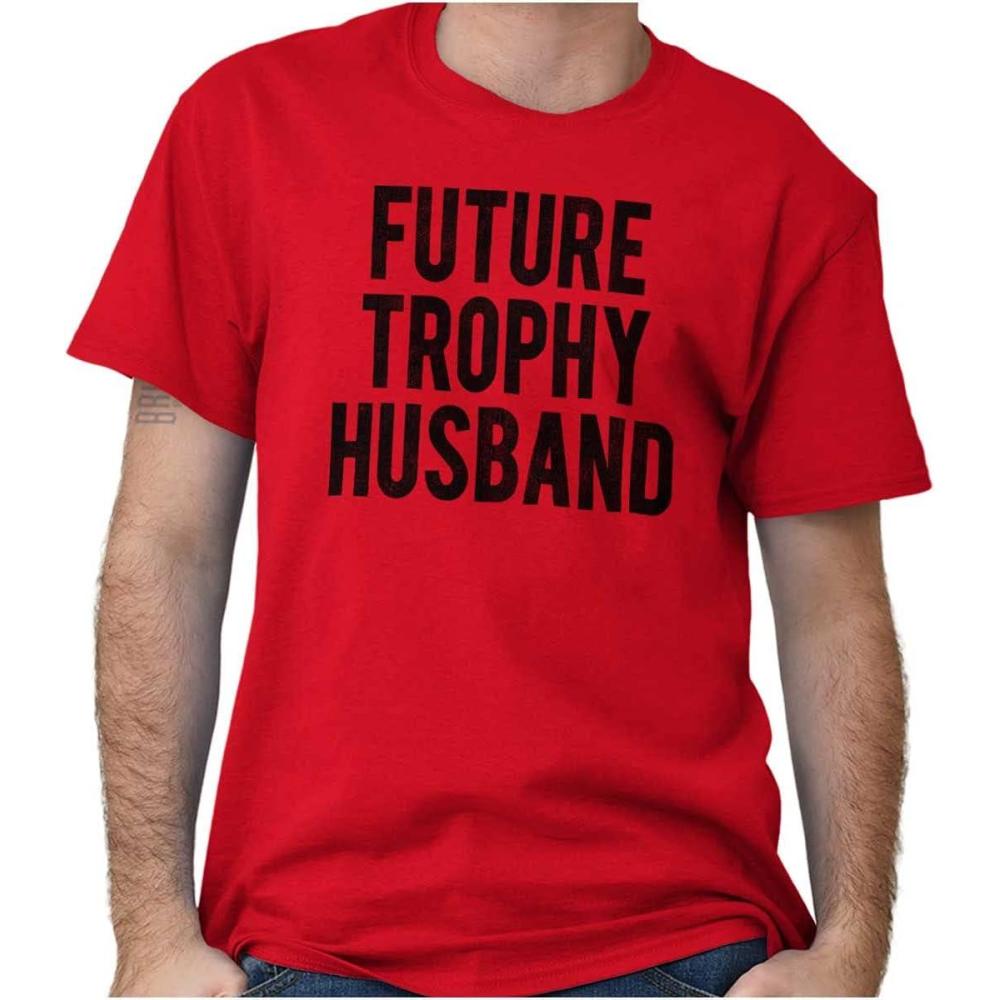 imageBrisco Brands Future Trophy Husband Engagement Mens Graphic T Shirt TeesRed