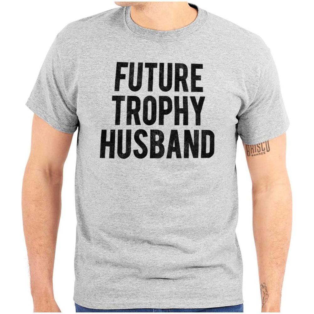 imageBrisco Brands Future Trophy Husband Engagement Mens Graphic T Shirt TeesSport Grey
