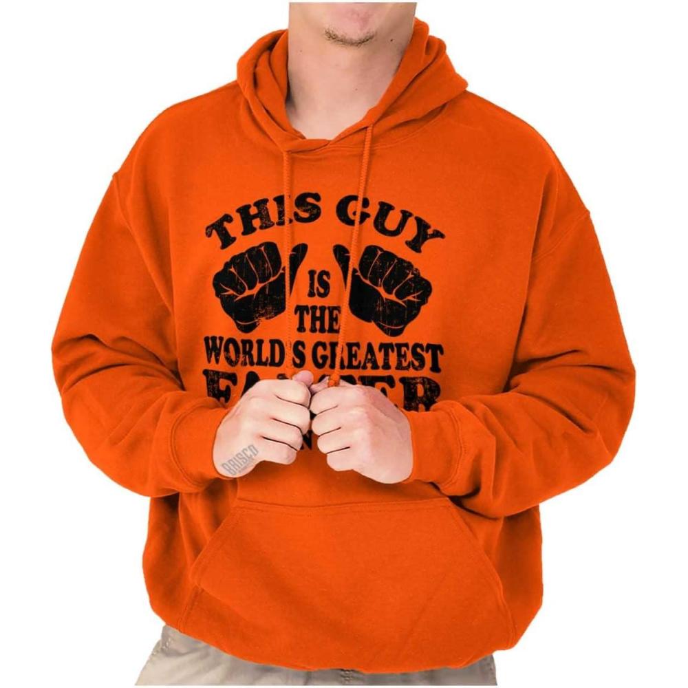 imageBrisco Brands This Guy Worlds Greatest Farter Funny Hoodie Hooded Sweatshirt MenOrange