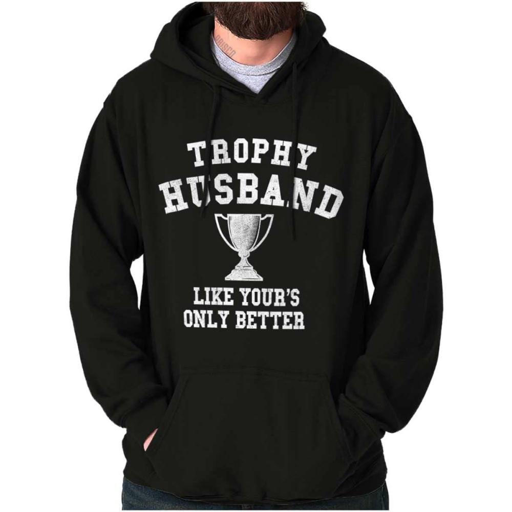 imageBrisco Brands Trophy Husband Like Yours Only Better Hoodie Hooded Sweatshirt MenBlack