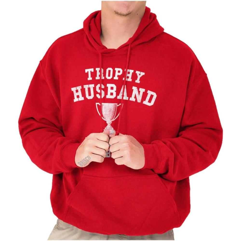 imageBrisco Brands Trophy Husband Like Yours Only Better Hoodie Hooded Sweatshirt MenRed