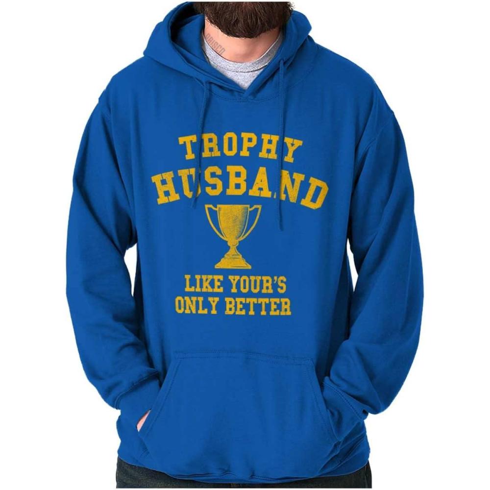 imageBrisco Brands Trophy Husband Like Yours Only Better Hoodie Hooded Sweatshirt MenRoyal