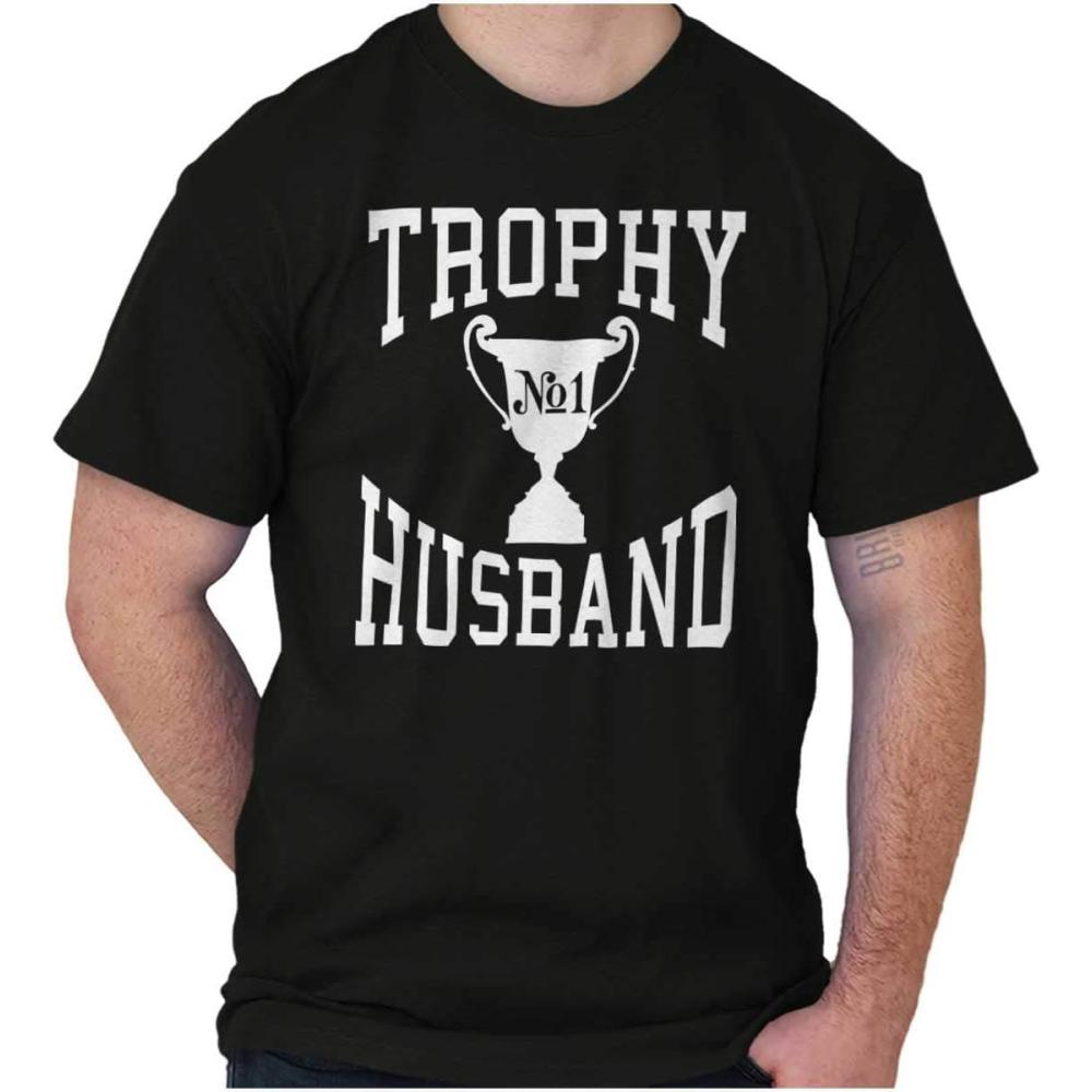 imageTrophy Husband No 1 Hubby Award Mens Graphic T Shirt TeesBlack
