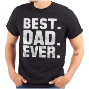 Best Dad Ever Worlds Coolest Father Mens Graphic T Shirt Tees(Black)