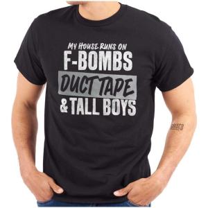 Brisco Brands Father’s Day Handyman Duct Tape Joke Mens Graphic T Shirt Tees(Black)