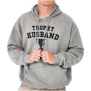Brisco Brands Trophy Husband Like Yours Only Better Hoodie Hooded Sweatshirt Men(Sport Grey)
