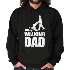 Brisco Brands Walking Dad Nerdy Zombie Movie Lover Hoodie Hooded Sweatshirt Men(Black)