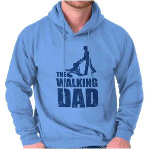 Brisco Brands Walking Dad Nerdy Zombie Movie Lover Hoodie Hooded Sweatshirt Men(Carolina Blue)