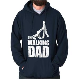 Brisco Brands Walking Dad Nerdy Zombie Movie Lover Hoodie Hooded Sweatshirt Men(Navy)