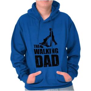 Brisco Brands Walking Dad Nerdy Zombie Movie Lover Hoodie Hooded Sweatshirt Men(Royal)