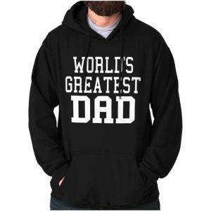 Classic Teaze Father’s Day World’s Greatest Dad Hoodie Hooded Sweatshirt Men(Black)