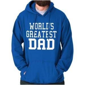 Classic Teaze Father’s Day World’s Greatest Dad Hoodie Hooded Sweatshirt Men(Royal)