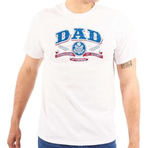 Fathers Day Commander in Chief Dad Mens Graphic T Shirt Tees(White)