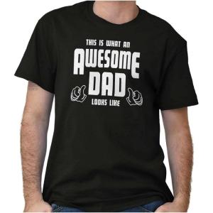 This is What Awesome Dads Look Like Mens Graphic T Shirt Tees(Black)