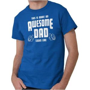 This is What Awesome Dads Look Like Mens Graphic T Shirt Tees(Royal)