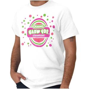 Strawberry Bubblegum Blow Pop Graphic T Shirt Men or Women(White)