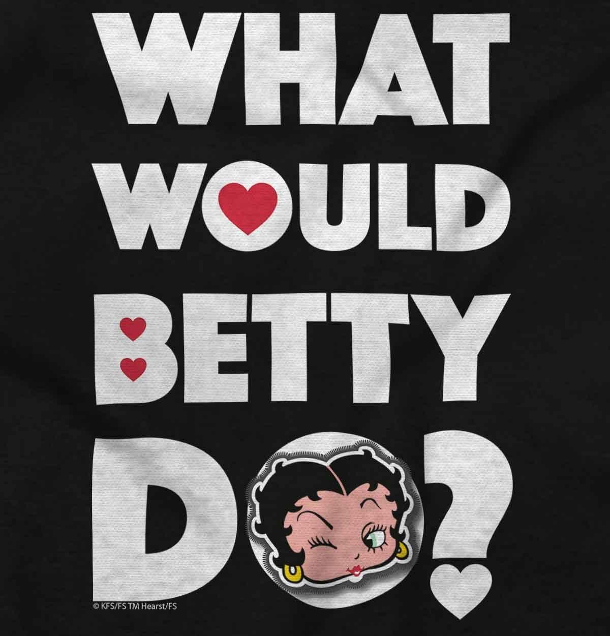 imageBrisco Brands Cute Retro Betty Boop Cartoon WWBD Zip Hoodie Sweatshirt Women