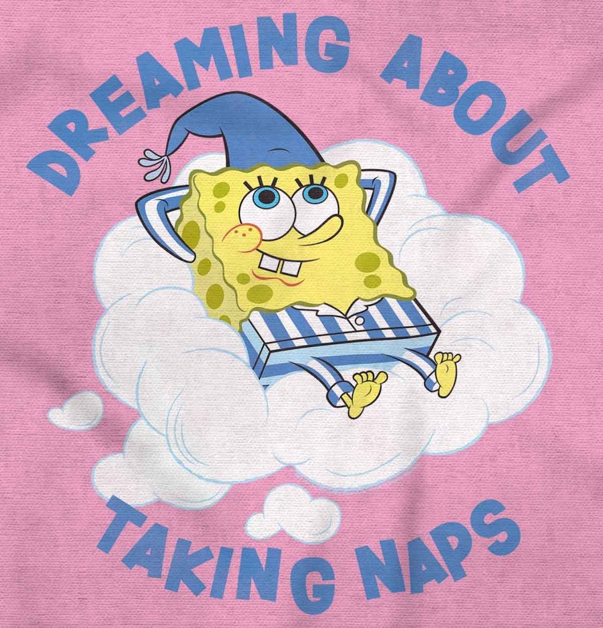 imageBrisco Brands SpongeBob Dreaming About Taking Naps Baby Romper Boys or GirlsPink