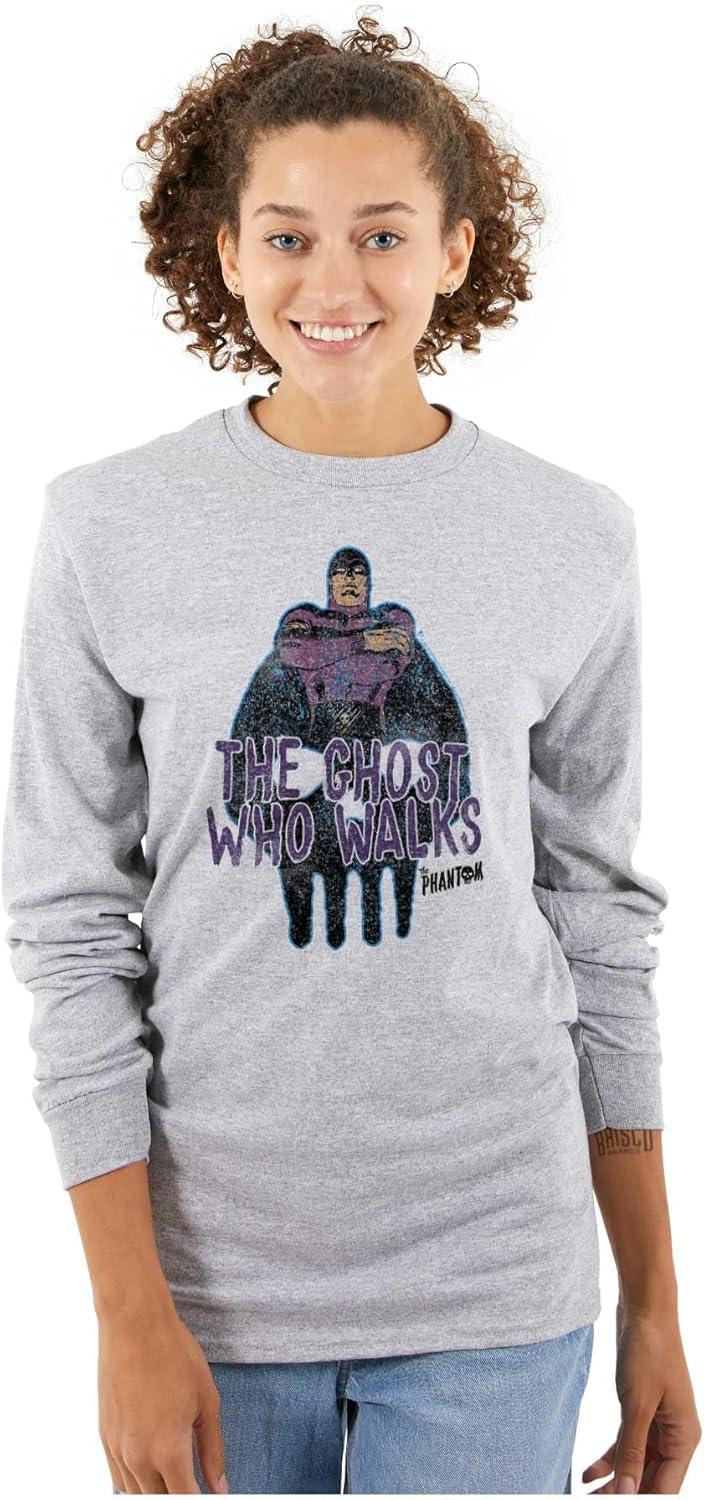 imageThe Phantom Vintage Ghost Who Walks Long Sleeve Tshirt Men WomenSport Grey