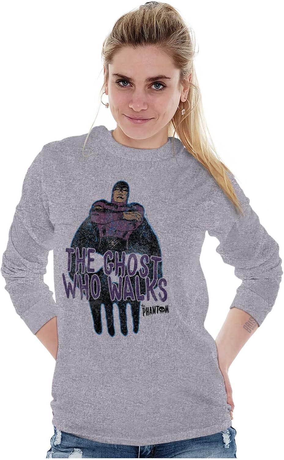 imageThe Phantom Vintage Ghost Who Walks Long Sleeve Tshirt Men WomenSport Grey