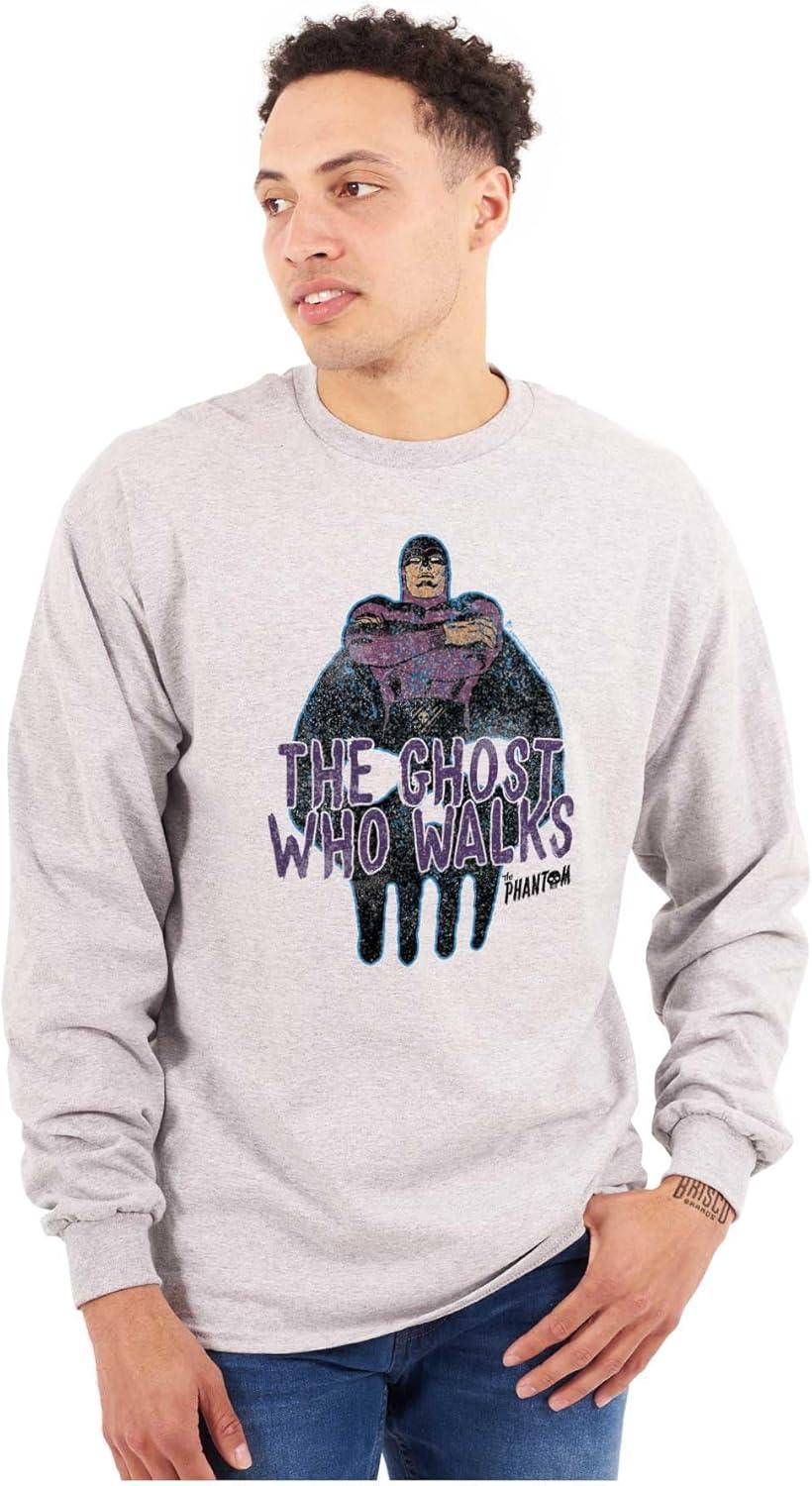 imageThe Phantom Vintage Ghost Who Walks Long Sleeve Tshirt Men WomenSport Grey