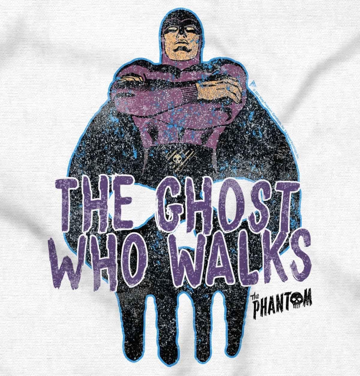 imageThe Phantom Vintage Ghost Who Walks Womens Slim Fit Graphic TeeWhite