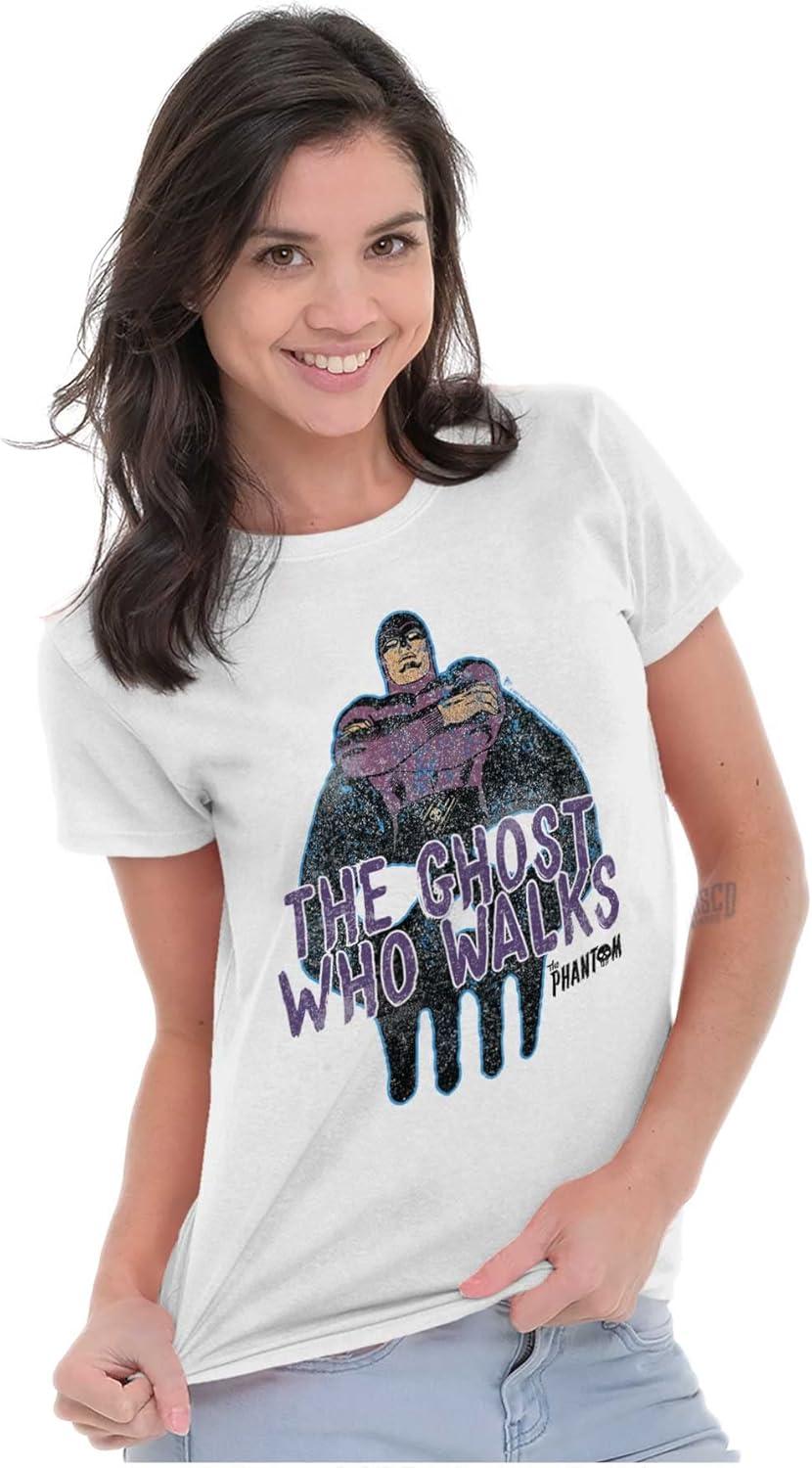 imageThe Phantom Vintage Ghost Who Walks Womens Slim Fit Graphic TeeWhite
