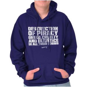 Brisco Brands the Phantom Superhero Motto Hoodie Sweatshirt Women Men(Purple)