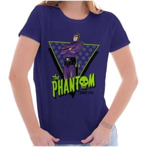 The Phantom Skull Vintage Superhero Womens Slim Fit Graphic Tee