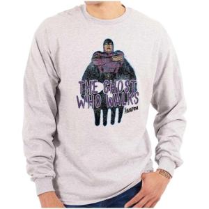 The Phantom Vintage Ghost Who Walks Long Sleeve Tshirt Men Women(Sport Grey)