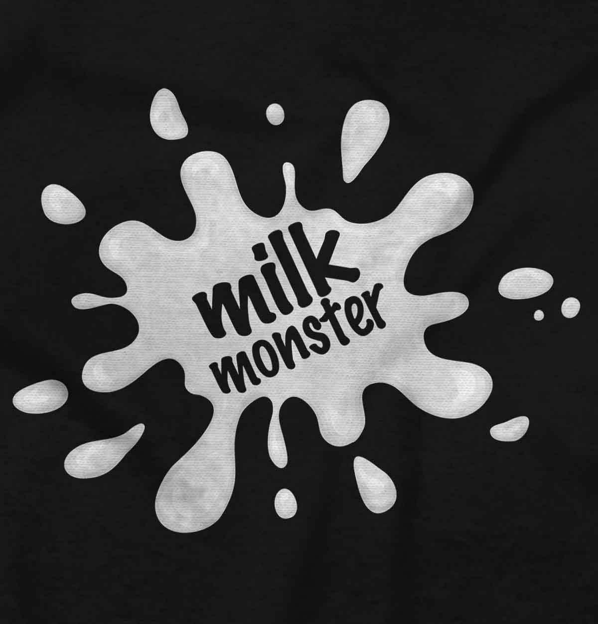 imageBrisco Brands Milk Monster Cute Breastfeeding Humor Baby Romper Boys or GirlsBlack