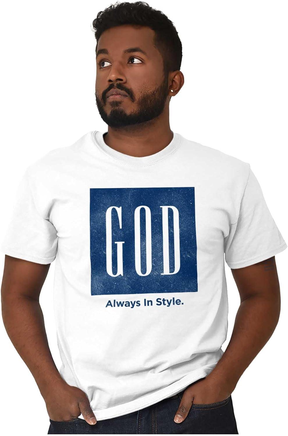 imageGod Always in Style Fashion Faith Graphic T Shirt Men or WomenWhite