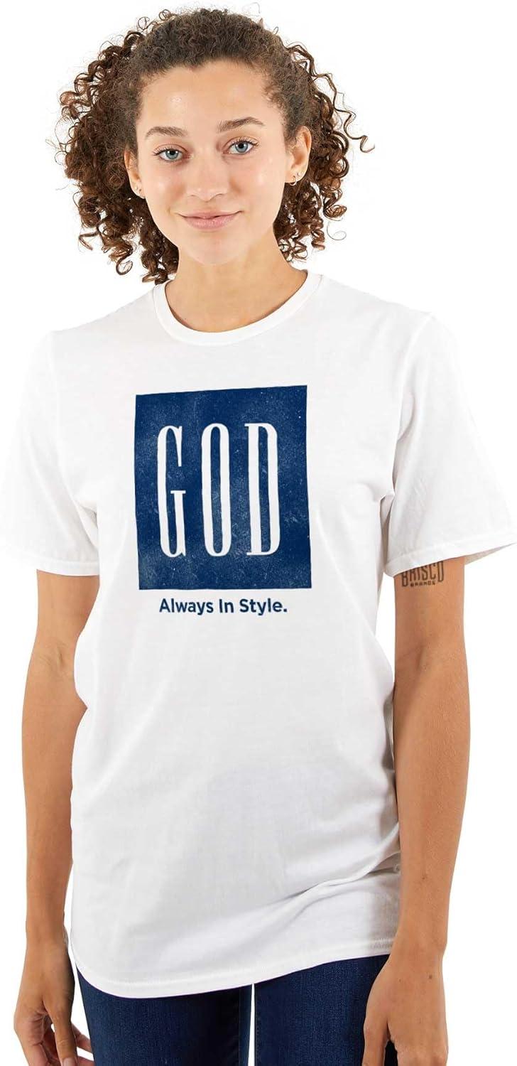 imageGod Always in Style Fashion Faith Graphic T Shirt Men or WomenWhite