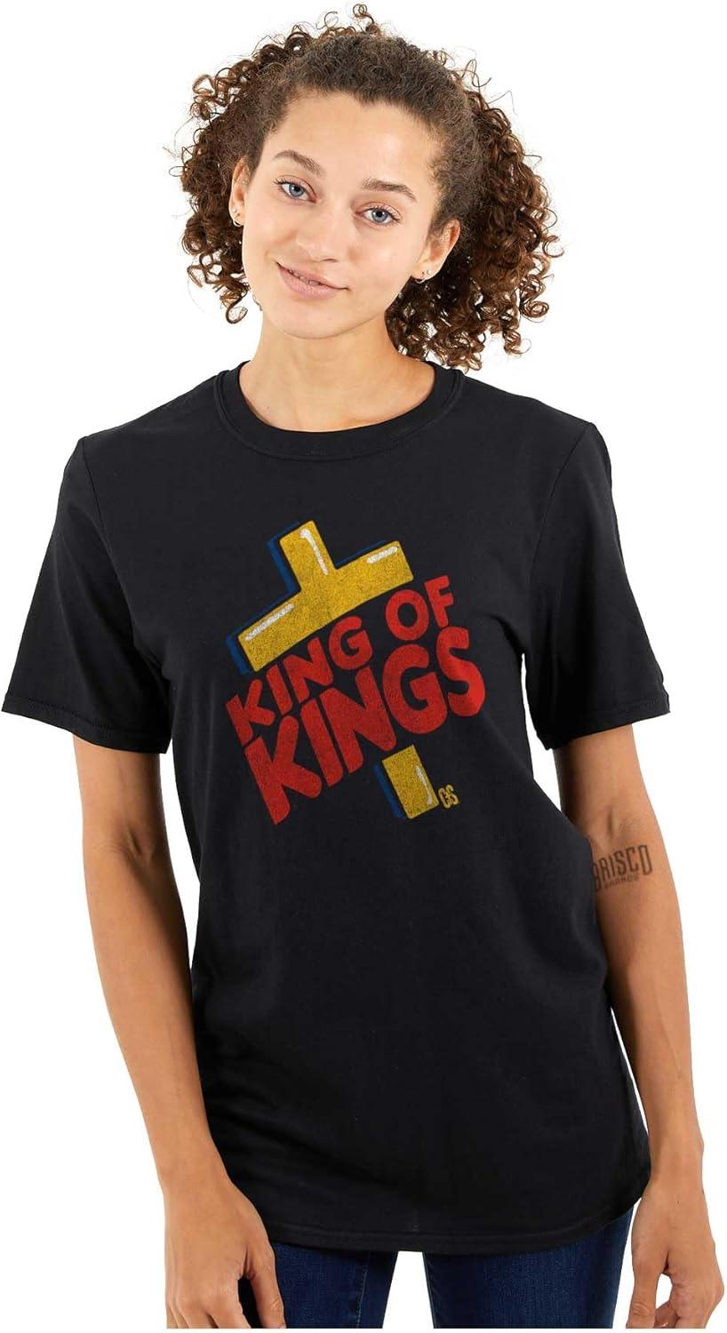 imagePunny Christian Jesus King Cross Graphic T Shirt Men or WomenBlack